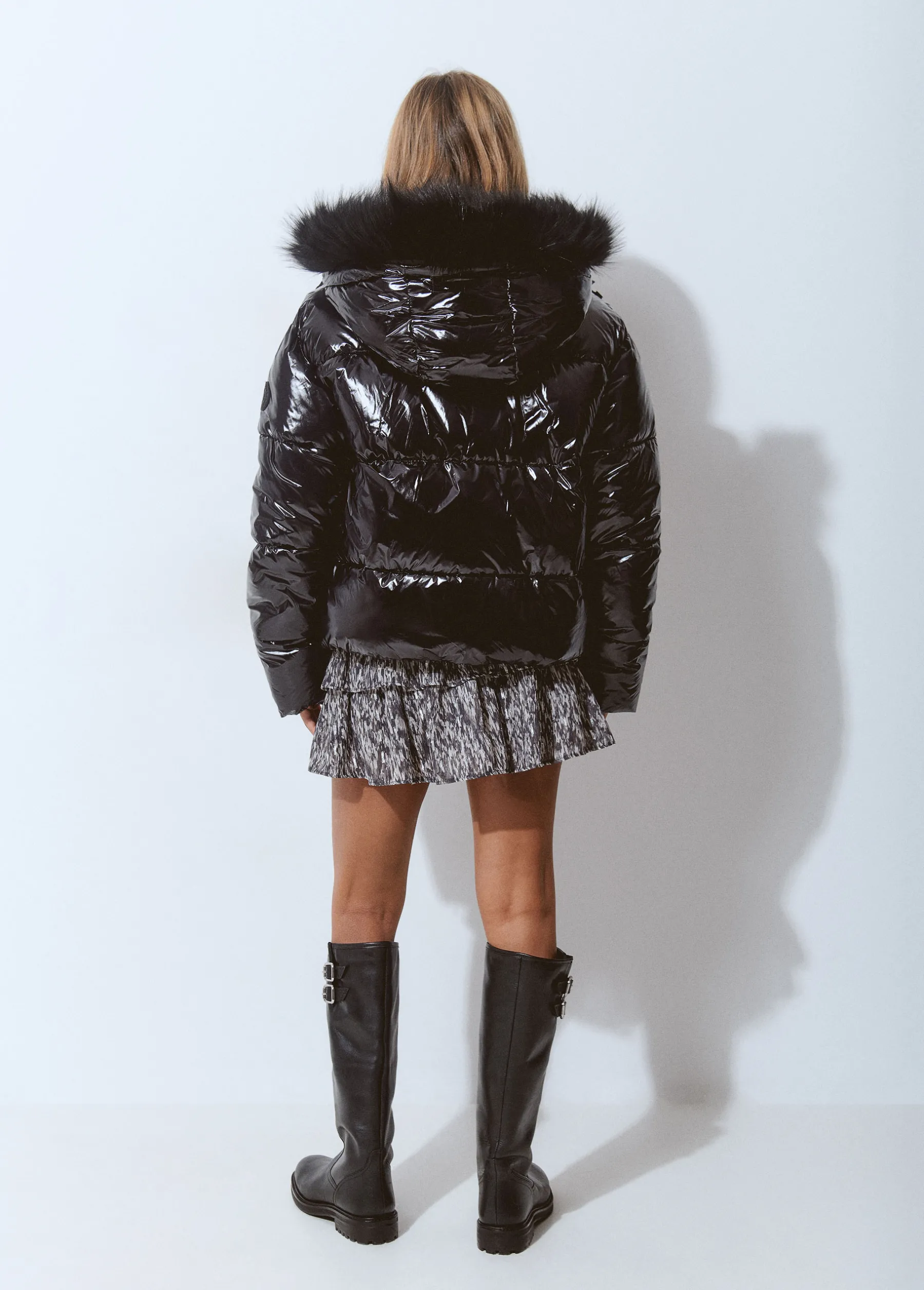 Abrigos Y Chaquetas*Brownie Abrigo acolchado vinilado Negro