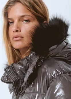 Abrigos Y Chaquetas*Brownie Abrigo acolchado vinilado Topo