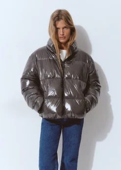 Abrigos Y Chaquetas*Brownie Abrigo acolchado vinilado Topo