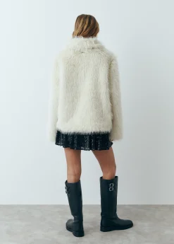 Abrigos Y Chaquetas*Brownie Abrigo corto cuello efecto pelo Crudo