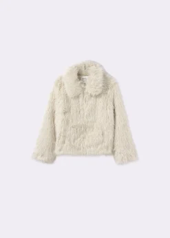 Abrigos Y Chaquetas*Brownie Abrigo corto cuello efecto pelo Crudo