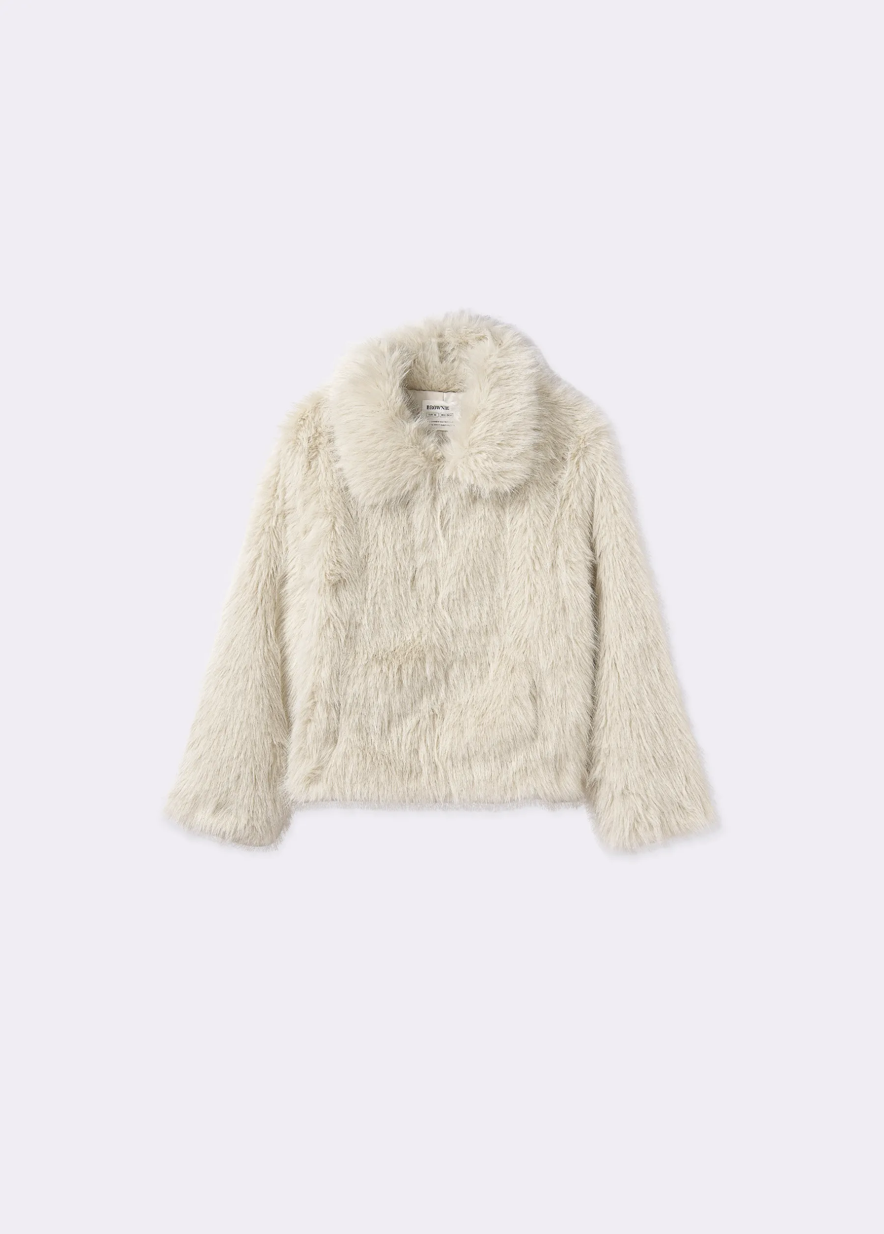 Abrigos Y Chaquetas*Brownie Abrigo corto cuello efecto pelo Crudo