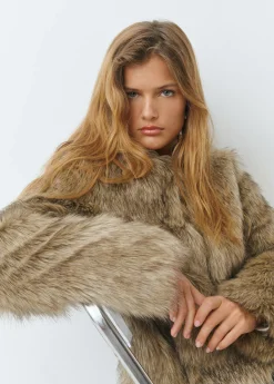 Abrigos Y Chaquetas*Brownie Abrigo corto efecto pelo Marron