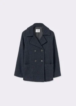 Abrigos Y Chaquetas*Brownie Abrigo cruzado con lana Azulmarino