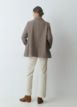 Abrigos Y Chaquetas*Brownie Abrigo entallado cuadros Marron