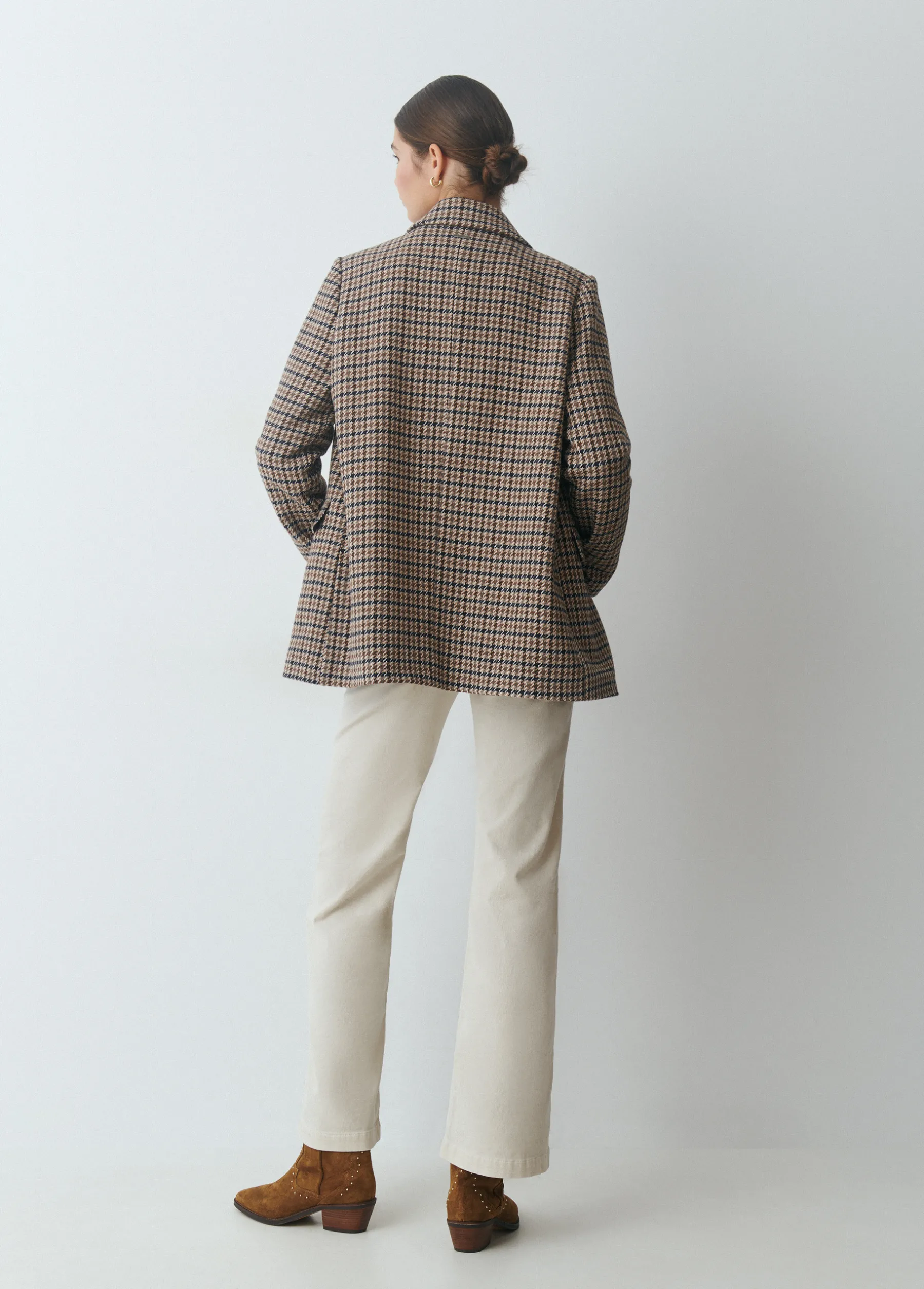 Abrigos Y Chaquetas*Brownie Abrigo entallado cuadros Marron