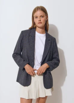 Abrigos Y Chaquetas*Brownie Americana cuadros Azul