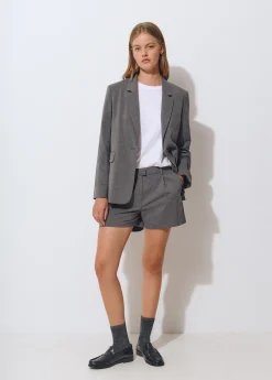 Total Look*Brownie Americana recta sastre Gris