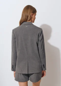 Total Look*Brownie Americana recta sastre Gris