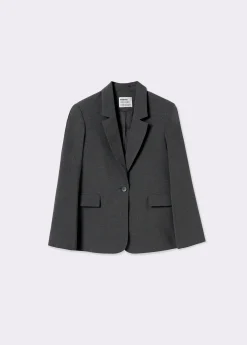 Total Look*Brownie Americana recta sastre Gris