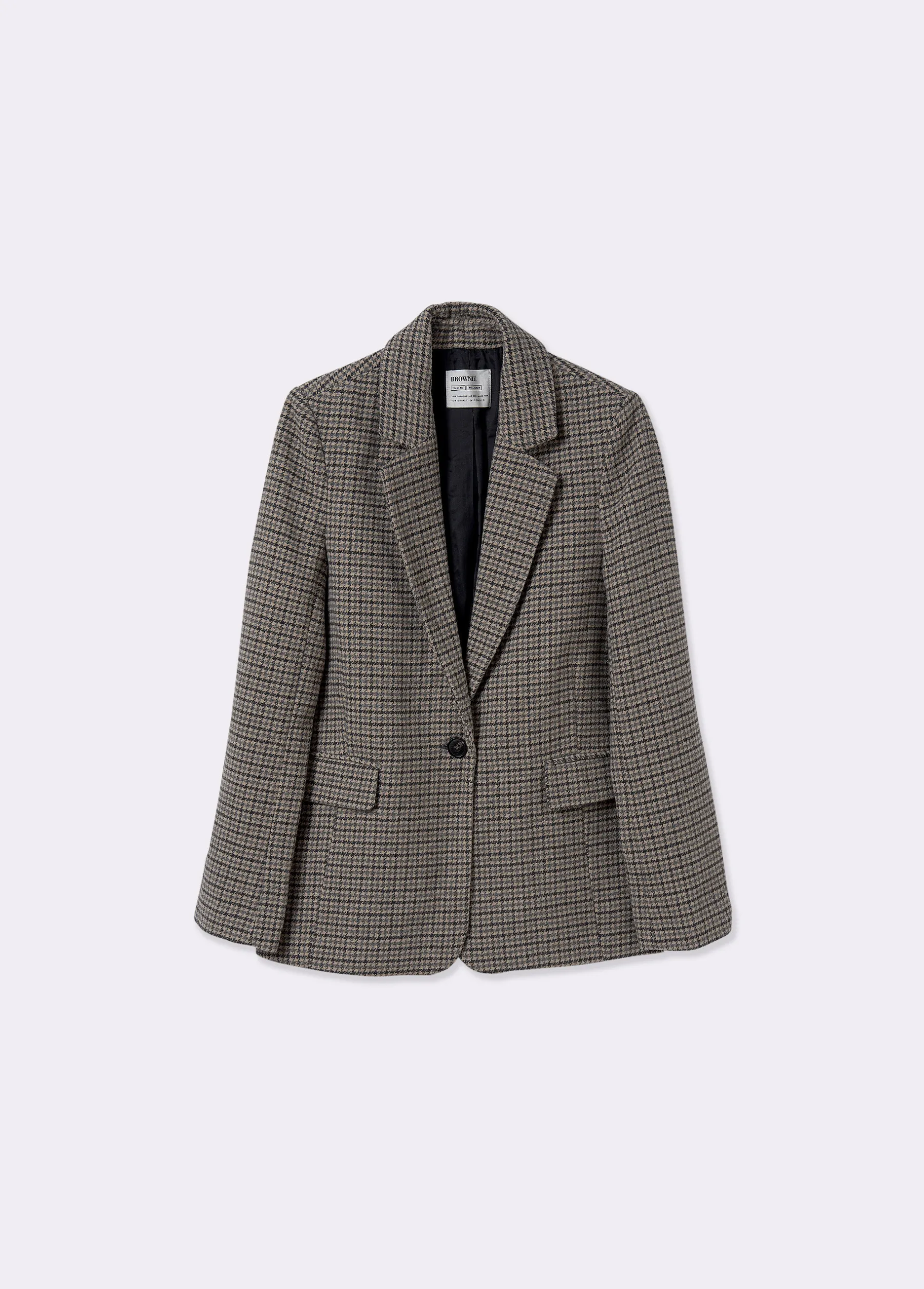 Abrigos Y Chaquetas*Brownie Americana tejido pata de gallo Camel