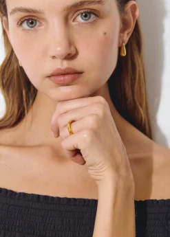 Bisutería*Brownie Anillo pan de oro Dorado