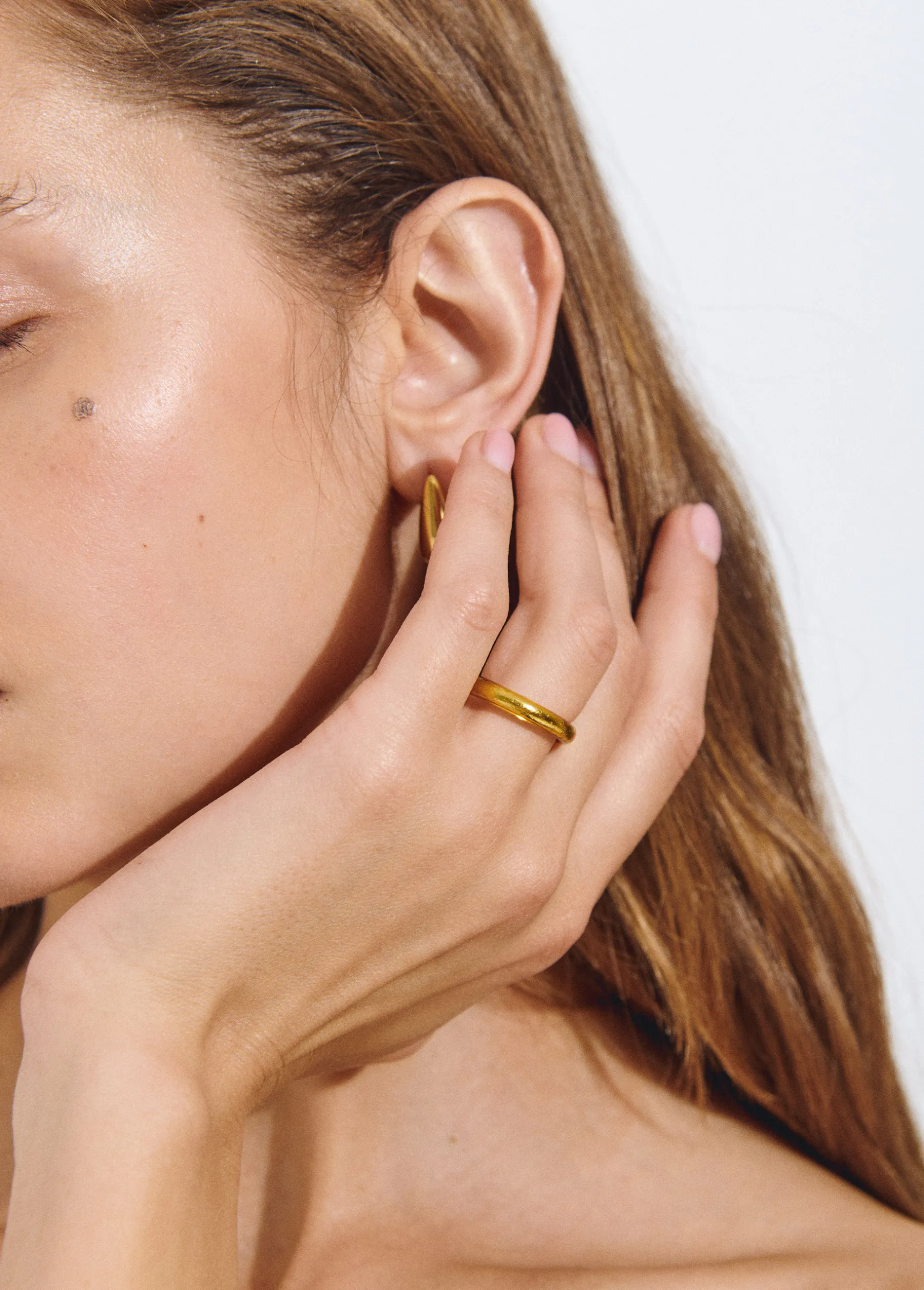 Bisutería*Brownie Anillo pan de oro Dorado