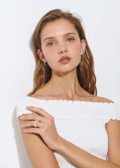 Bisutería*Brownie Anillo volumen plateado Plata