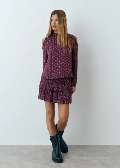 Camisas Y Blusas|Total Look*Brownie Blusa cut out estampado sello indio Berenjena