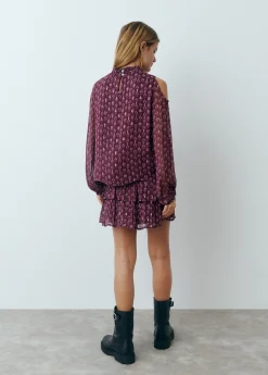 Camisas Y Blusas|Total Look*Brownie Blusa cut out estampado sello indio Berenjena