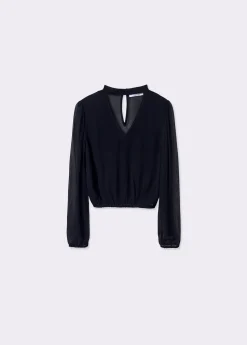 Camisas Y Blusas*Brownie Blusa detalle choker Negro