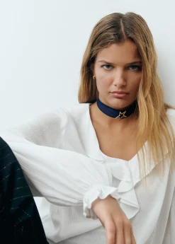 Camisas Y Blusas*Brownie Blusa escote volantes Crudo