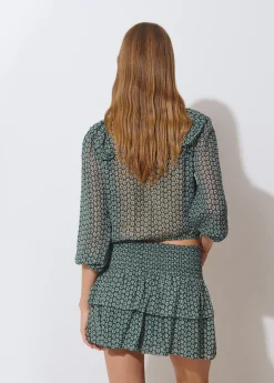 Camisas Y Blusas|Total Look*Brownie Blusa estampado bicolor Verde