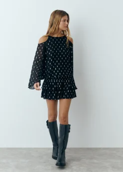 Camisas Y Blusas|Total Look*Brownie Blusa offshoulder brillo Negro