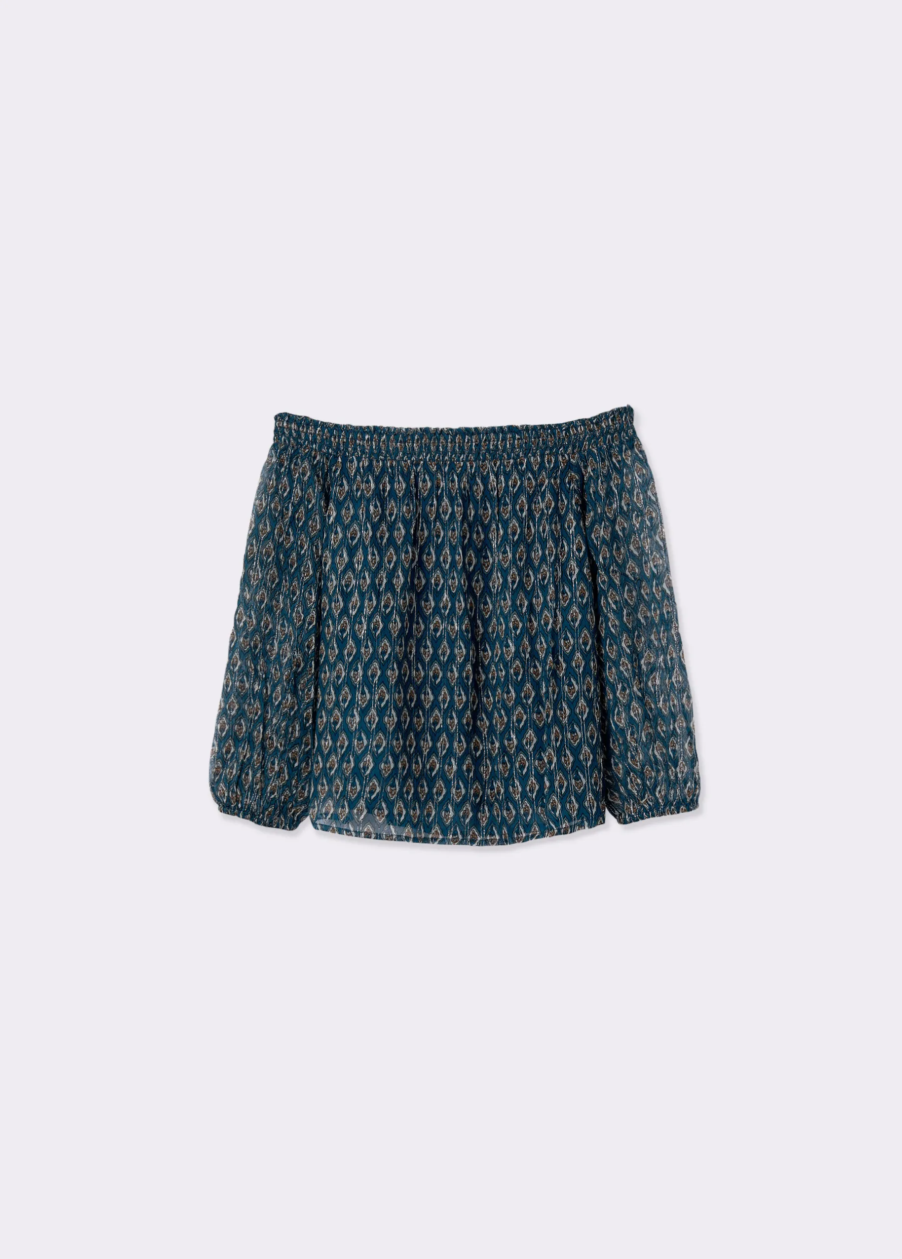 Camisas Y Blusas*Brownie Blusa offshoulder sello indio brillo