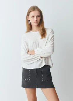 Camisas Y Blusas*Brownie Blusa pecherín smock Crudo