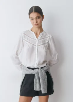 Camisas Y Blusas*Brownie Blusa romántica detalle puntillas