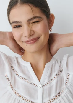 Camisas Y Blusas*Brownie Blusa romántica detalle puntillas