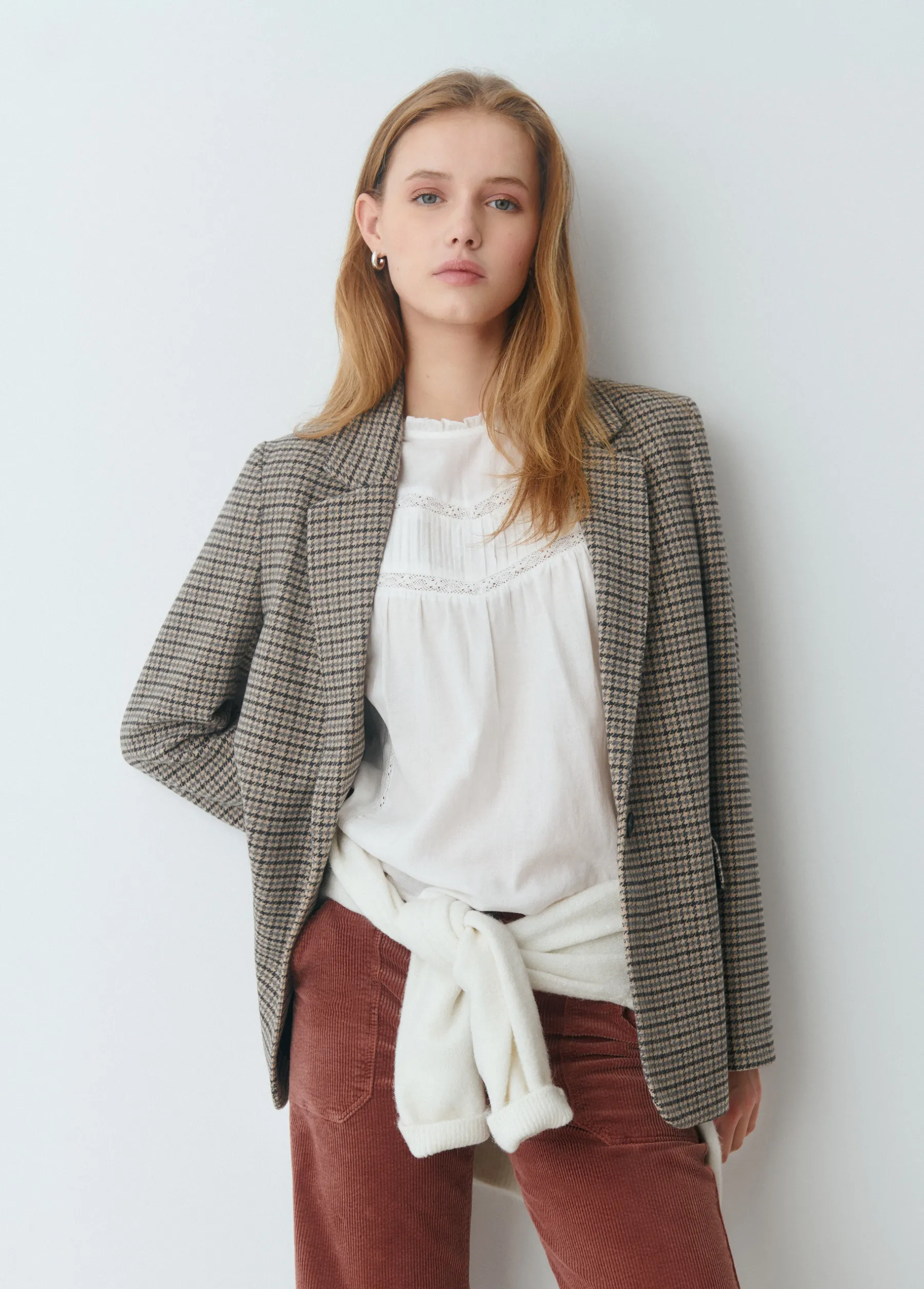 Camisas Y Blusas*Brownie Blusa romántica puntillas Crudo