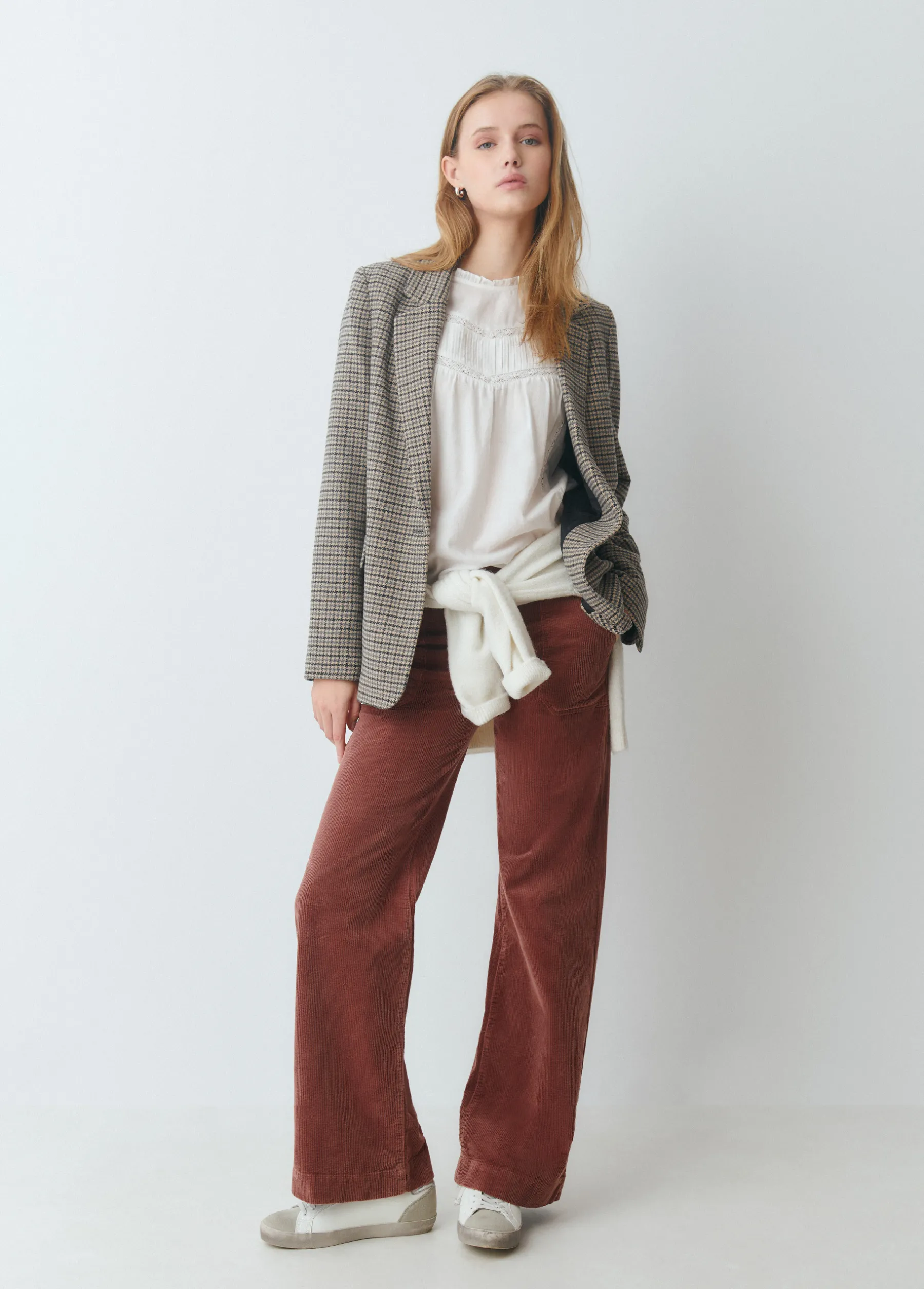 Camisas Y Blusas*Brownie Blusa romántica puntillas Crudo