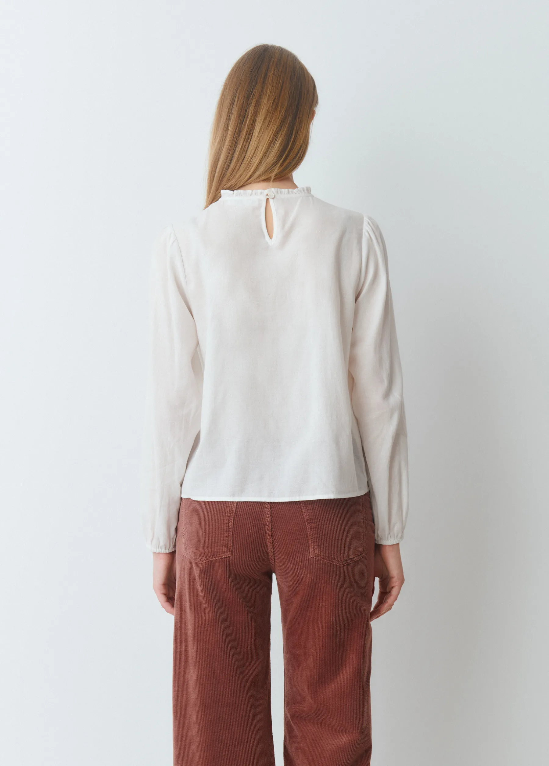 Camisas Y Blusas*Brownie Blusa romántica puntillas Crudo