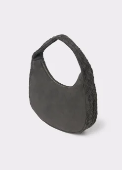 Bolsos*Brownie Bolso hombro piel trenzado Gris