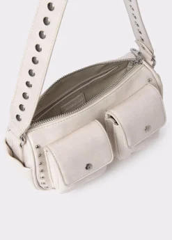 Bolsos*Brownie Bolso hombro solapa con bolsillos Crudo