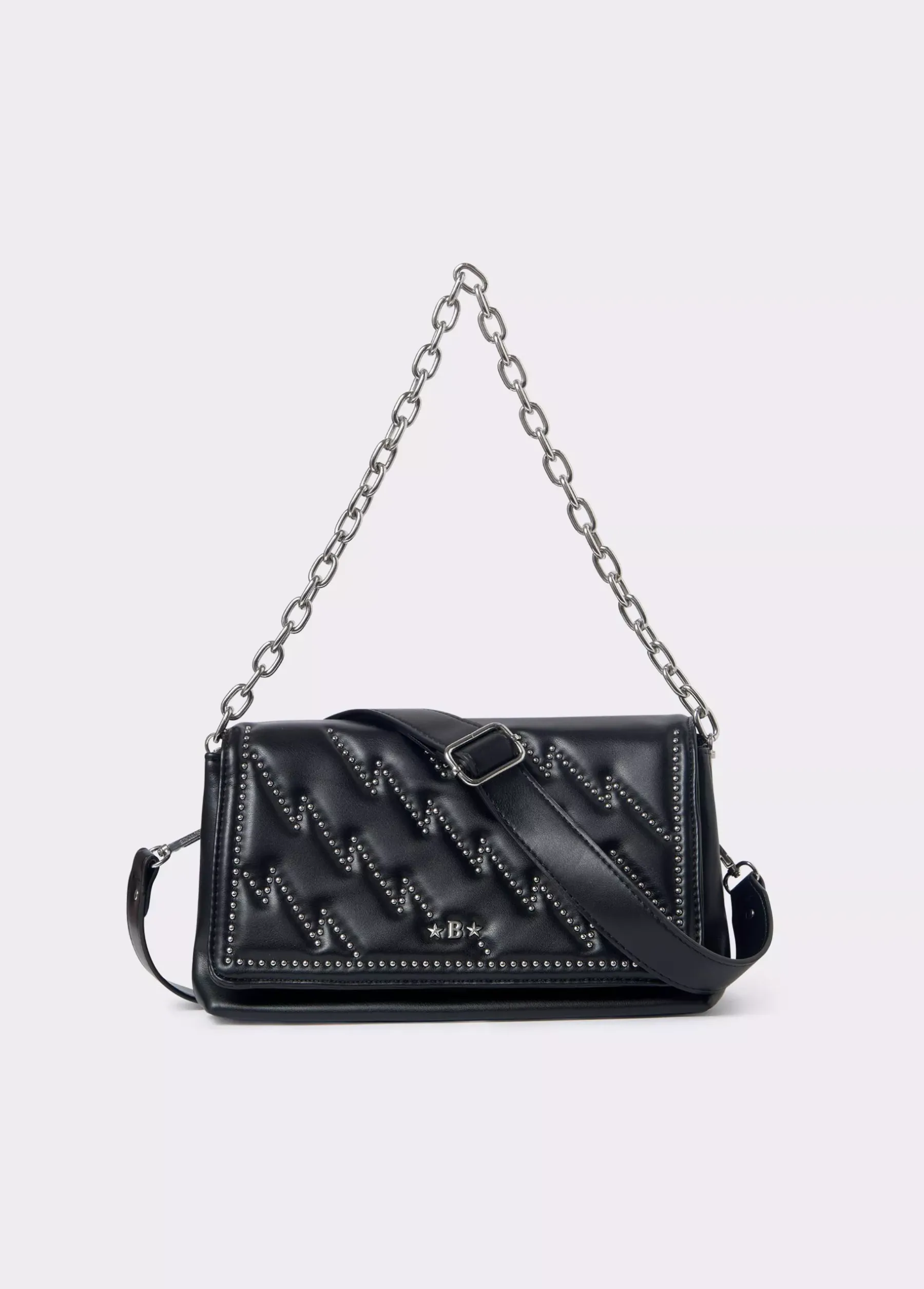 Bolsos*Brownie Bolso mediano solapa rayos Negro