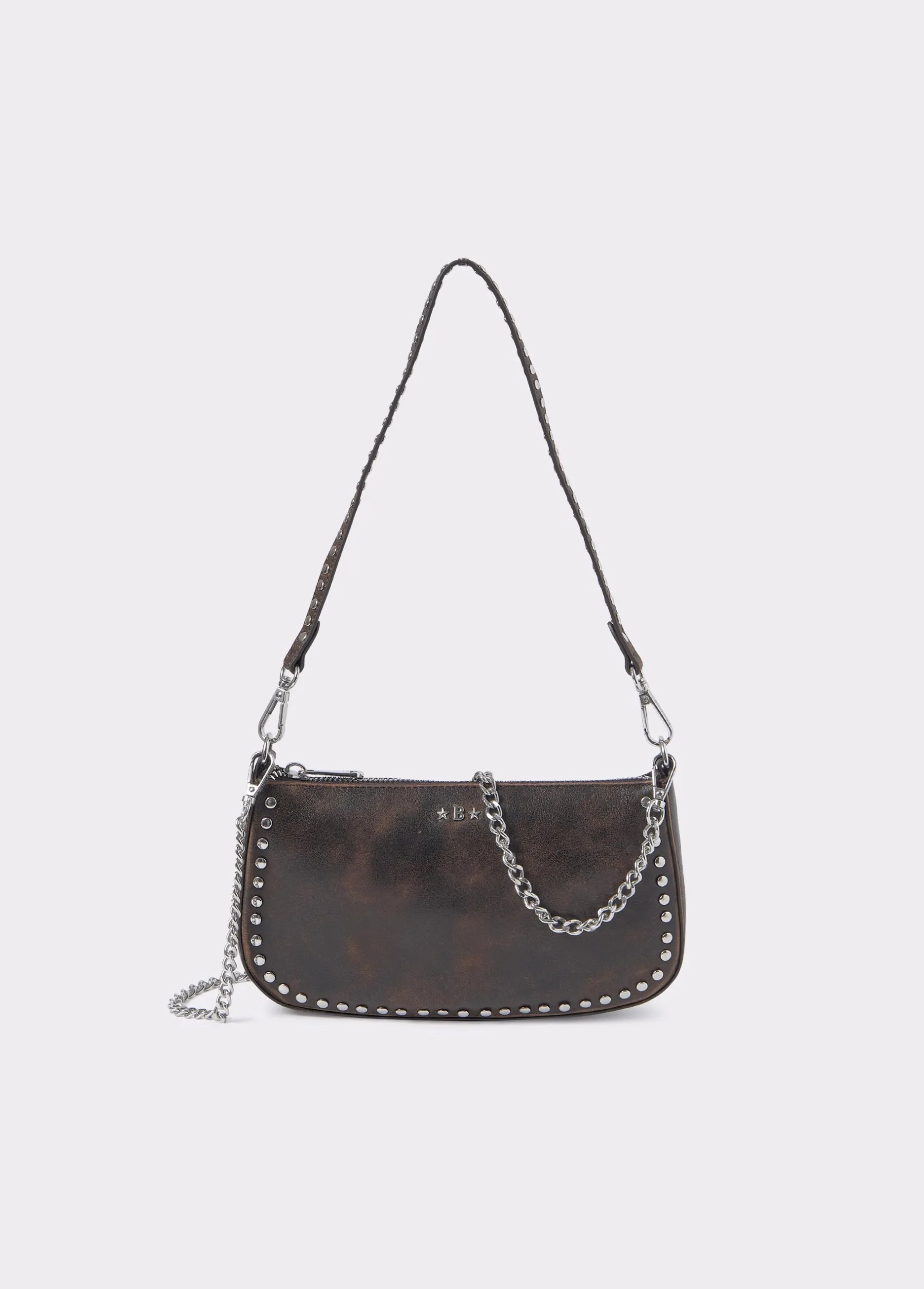 Bolsos*Brownie Bolso piel tachas Marron