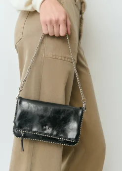 Bolsos*Brownie Bolso solapa mini bolitas Negro