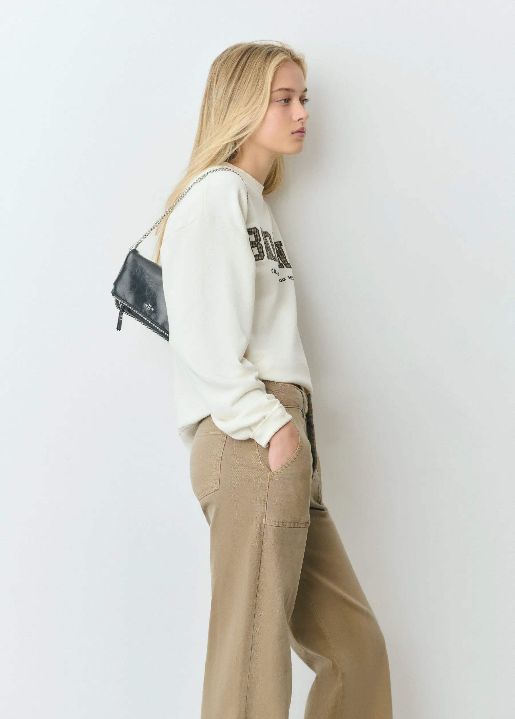 Bolsos*Brownie Bolso solapa mini bolitas Negro