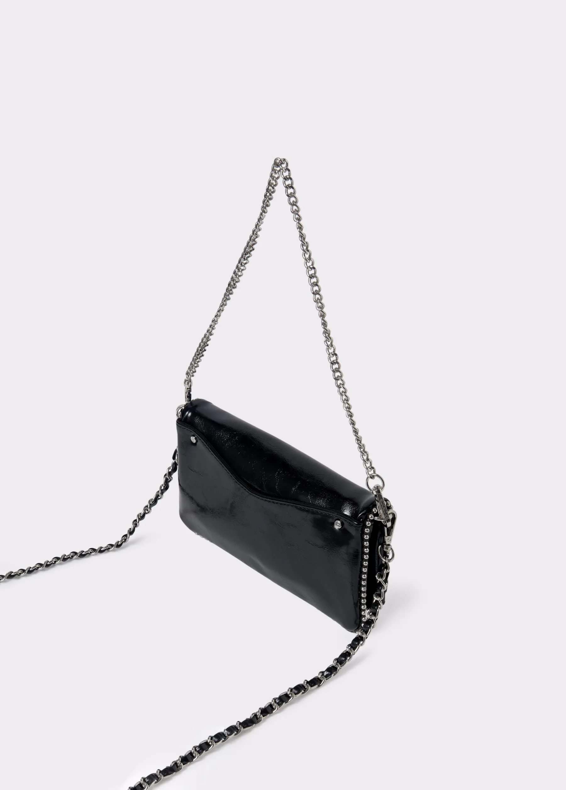 Bolsos*Brownie Bolso solapa mini bolitas Negro