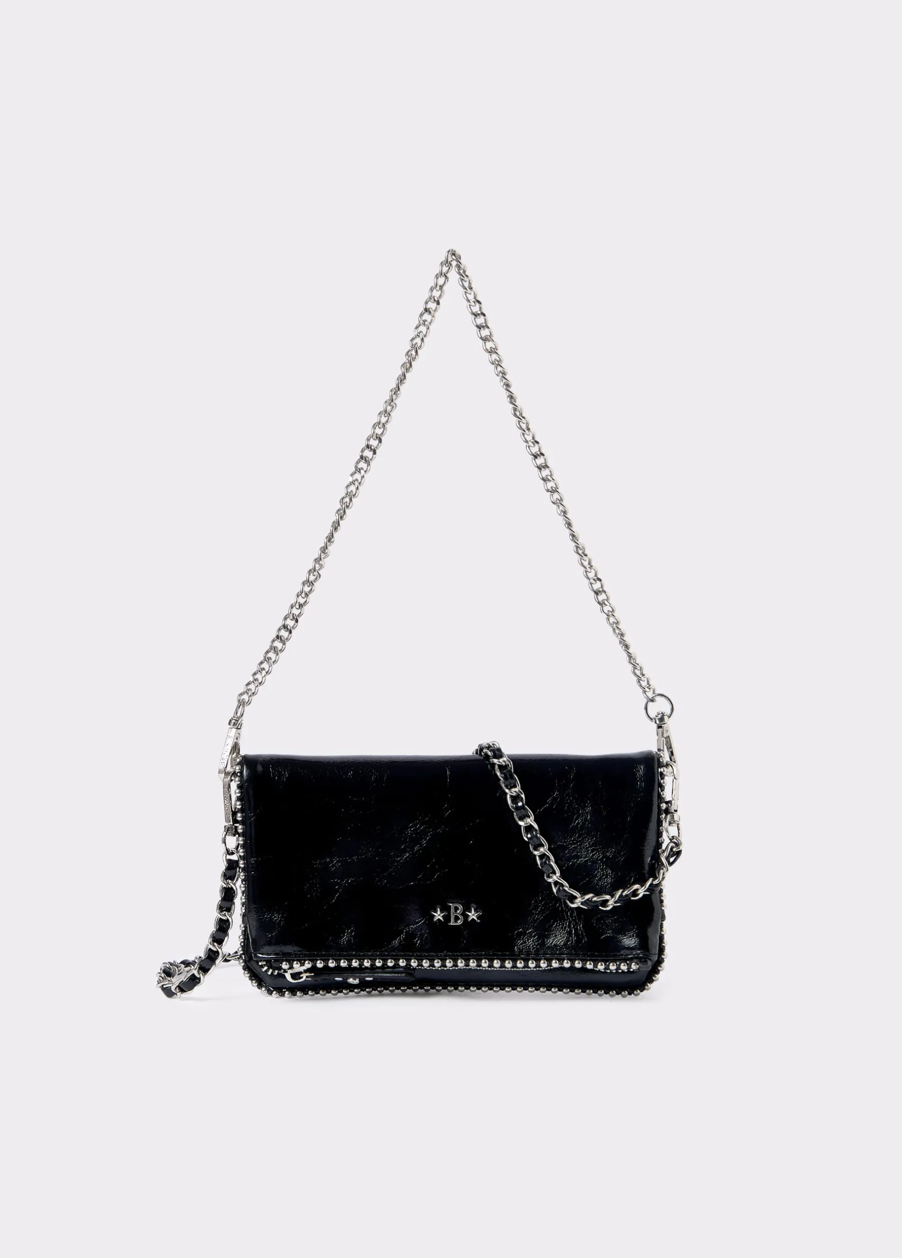 Bolsos*Brownie Bolso solapa mini bolitas Negro