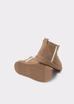 Zapatos*Brownie Botín bajo piel pelo Avellana