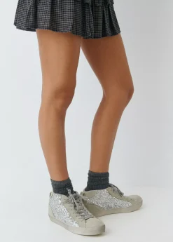 Zapatos*Brownie Botín deportivo glitter Plata