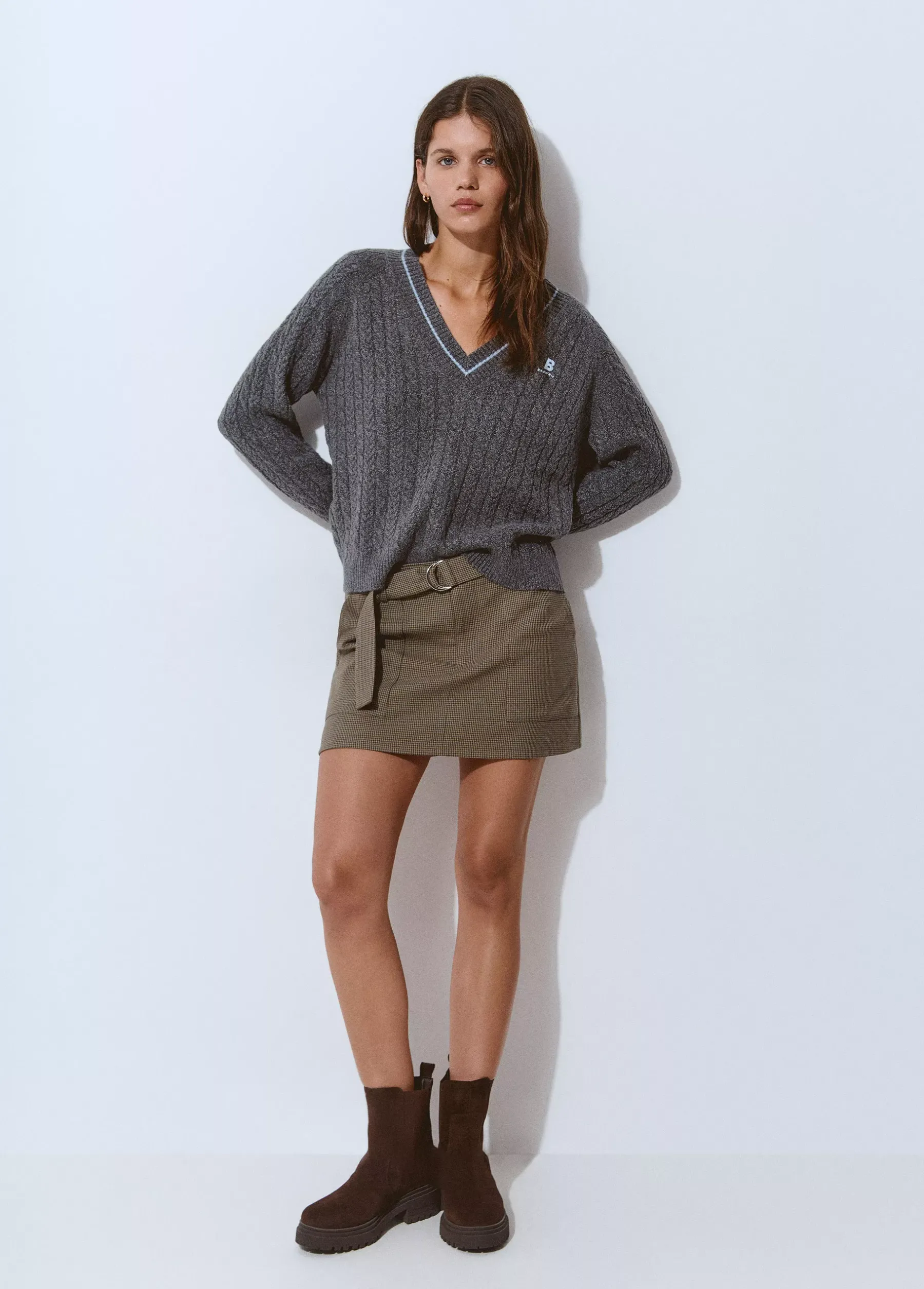 Zapatos*Brownie Botín piel serraje Chocolate