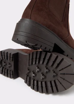 Zapatos*Brownie Botín piel serraje Chocolate