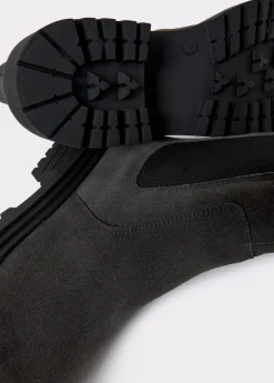 Zapatos*Brownie Botín piel serraje Gris