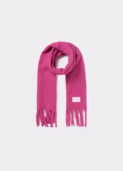 Bufandas*Brownie Bufanda gruesa lisa flecos Fucsia