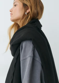 Bufandas*Brownie Bufanda lisa fina Negro