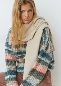 Bufandas*Brownie Bufanda lisa melange fina Beige