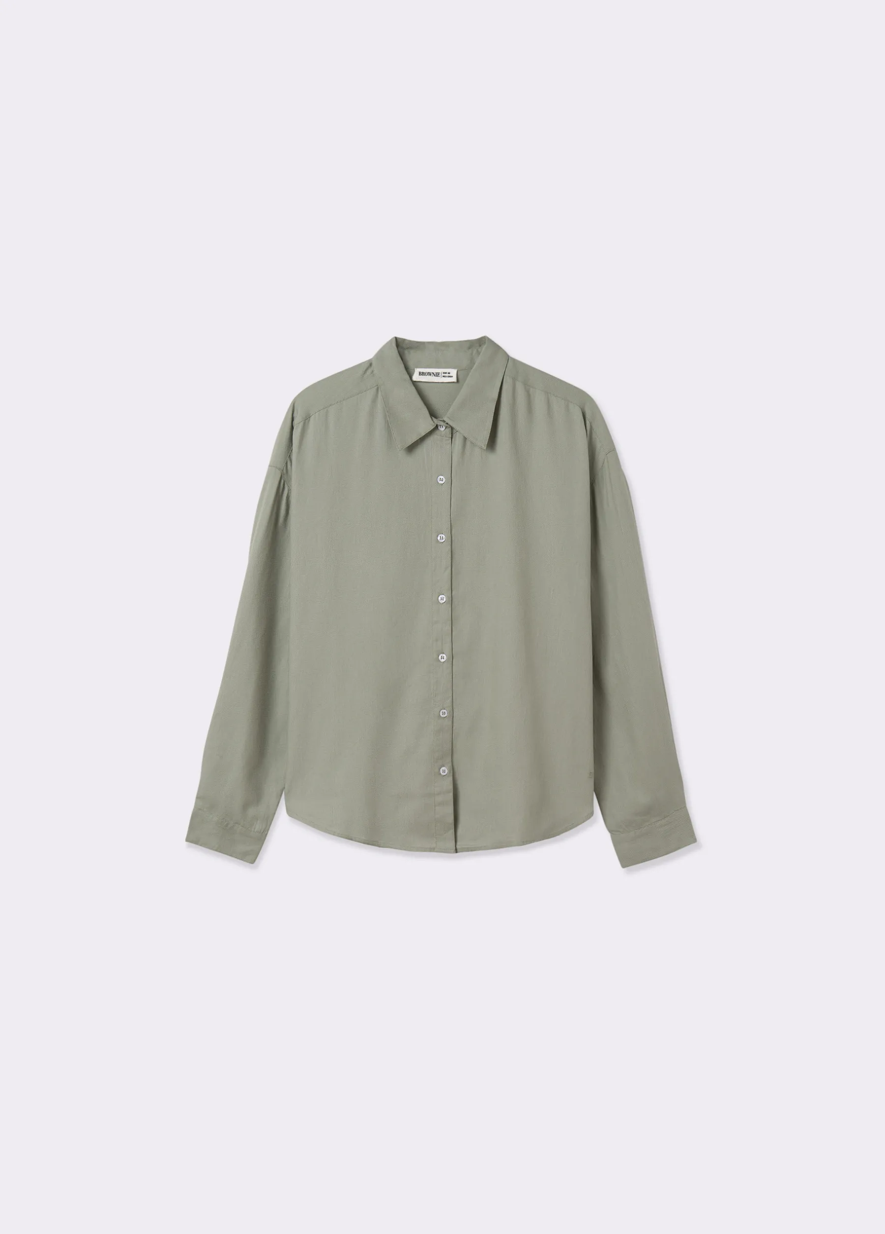 Camisas Y Blusas*Brownie Camisa básica lisa Kakiclaro