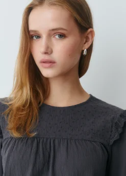 Camisetas Y Tops*Brownie Camiseta combinada plana Gris