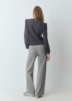 Camisetas Y Tops*Brownie Camiseta combinada plana Gris